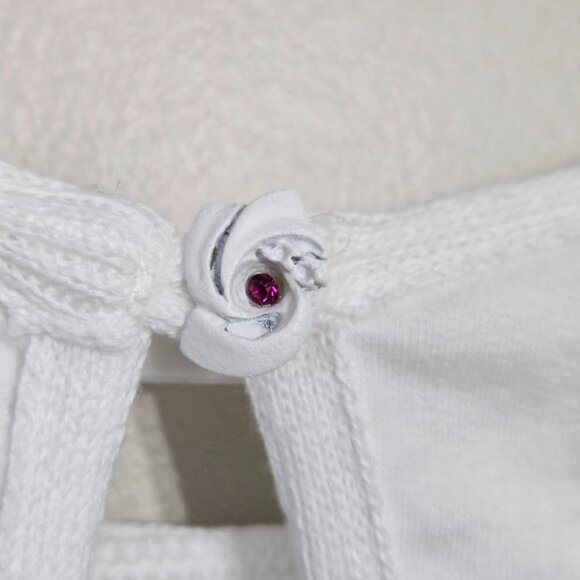 Elisa Cavaletti by Daniela Dallavalle Textured Embellished Tunic White XS - Picture 9 of 15